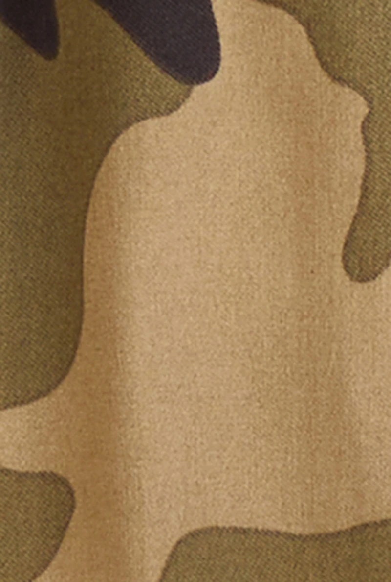 Girls Camo Belted Cargo Pocket Pleated Skirt