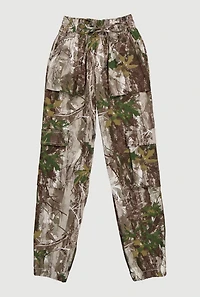 Girls Hunter Camo Cargo Joggers, Multi, Size 14