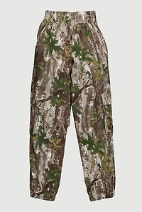 Girls Hunter Camo Cargo Joggers, Brown, Size 14