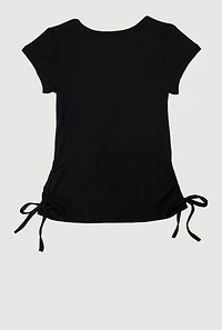 Little Girls Queen Life Graphic T-Shirt, Black, Size 4
