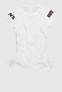 Little Girls I Like Big Bows Crew Neck Graphic T-Shirt, White, Size 5-6