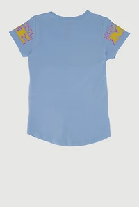 Little Girls Spoil Me Graphic Tee, Blue, Size 6X