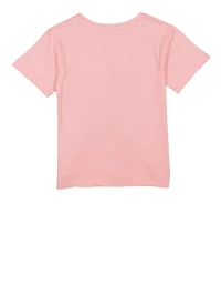 Little Girls Messi 10 Graphic Tee, Pink, Size 4