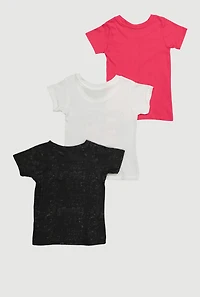 Little Girls Future Queen Limited Edition Graphic T Shirts with Glitter Design, Multi, Size 6X