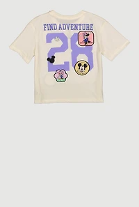 Girls Find Adventure 28 Graphic Los Angeles Crew Neck Tee