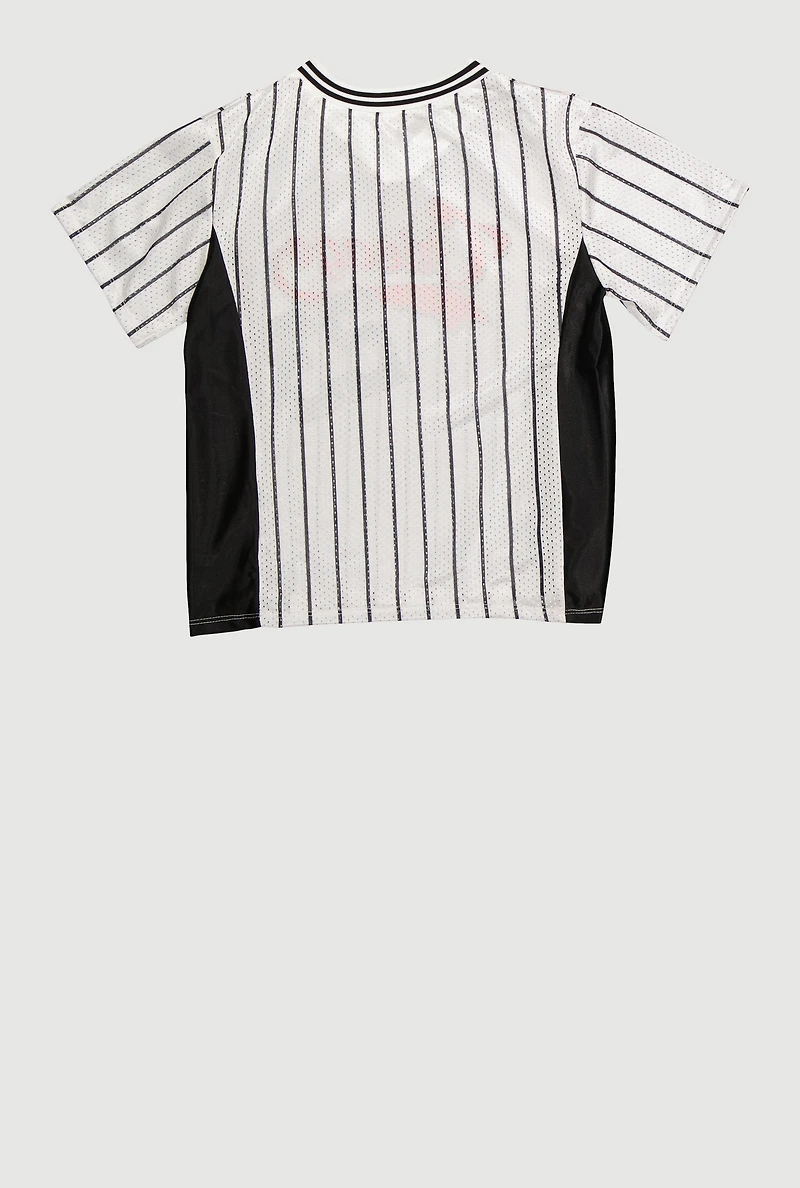 Girls City Graphic Pinstripe Football Jersey