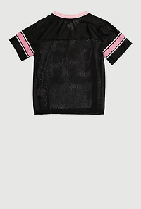 Girls Extraordinary 01 Football Jersey, Black, Size 10-12