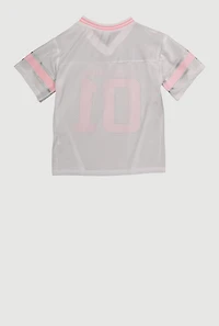 Girls Extraordinary 01 Football Jersey, White, Size 10-12