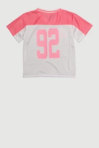 Girls Blessed Graphic Jersey, Pink,