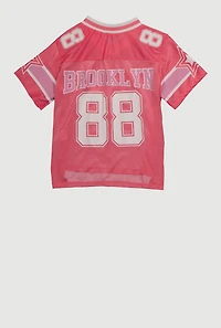 Girls Brooklyn 88 Football Jersey, Pink, Size 14-16