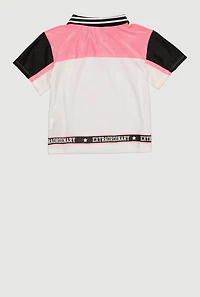 Girls Extraordinary 24 Jersey Mesh Polo Top