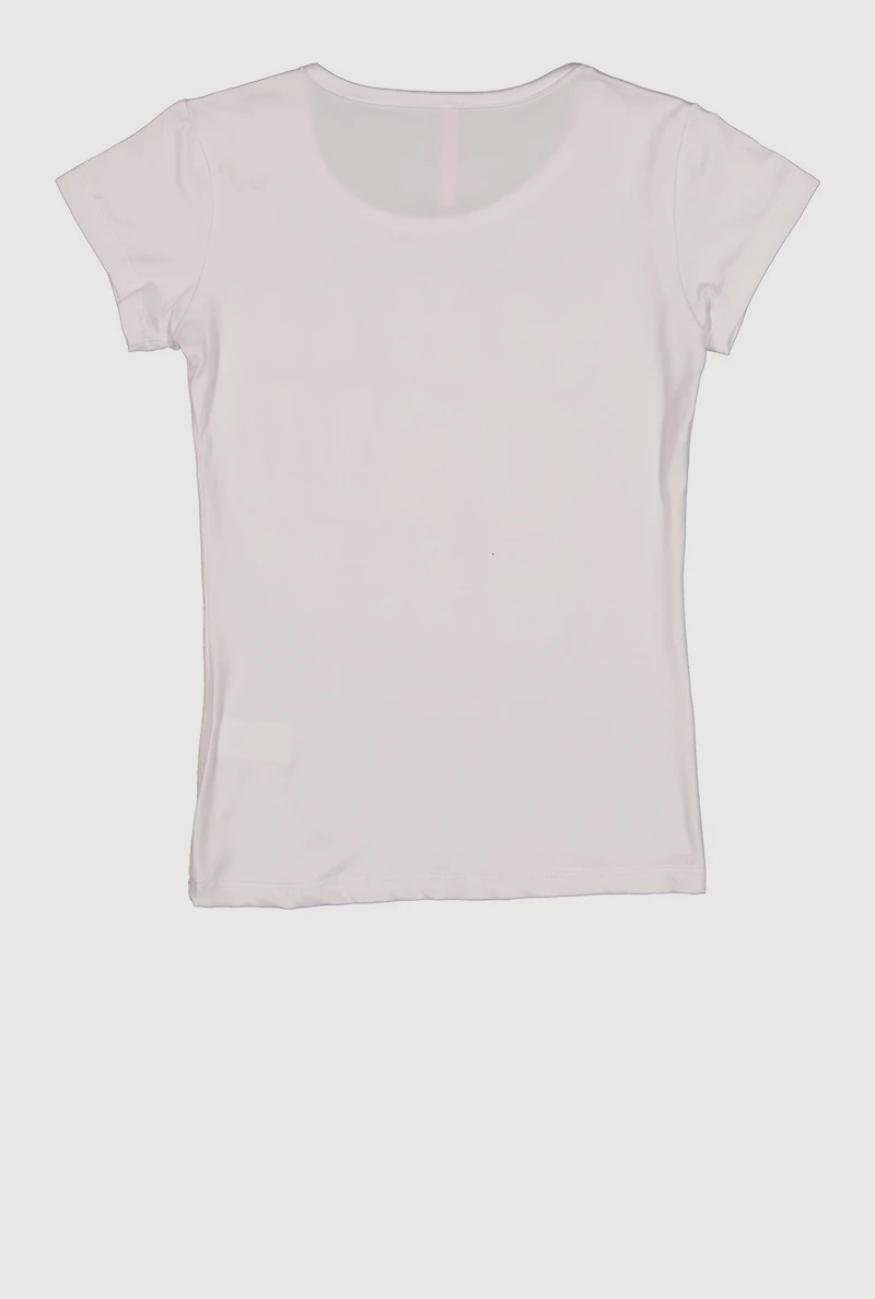 Girls USA Bow Graphic Short Sleeve Tee