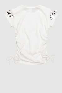 Girls Inhale Faith Exhale Fear Graphic T-Shirt, White,