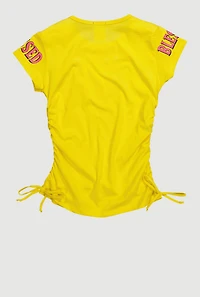 Girls Rockin The Blessed Queen Life Graphic Tee, Yellow, Size 7-8
