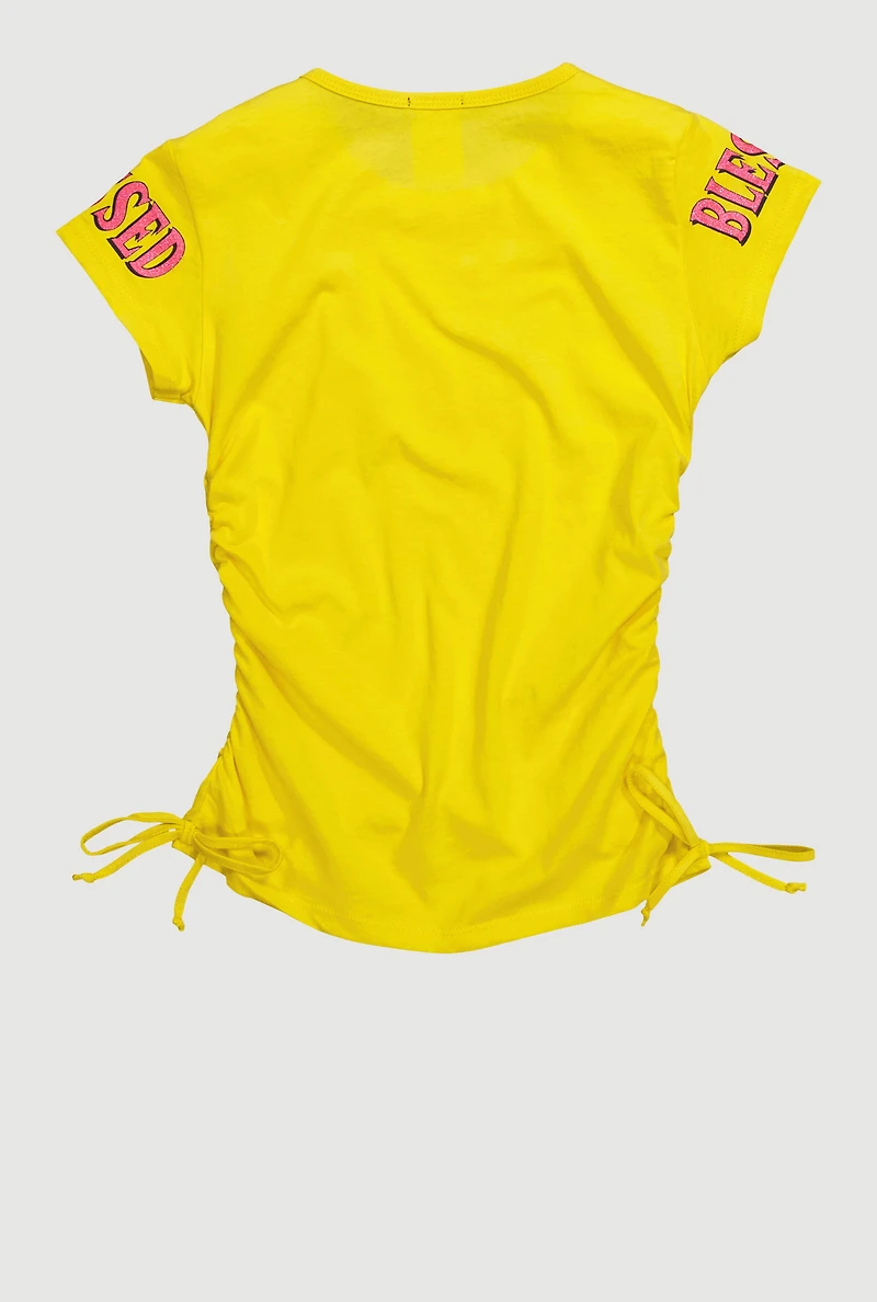 Girls Rockin The Blessed Queen Life Graphic Tee