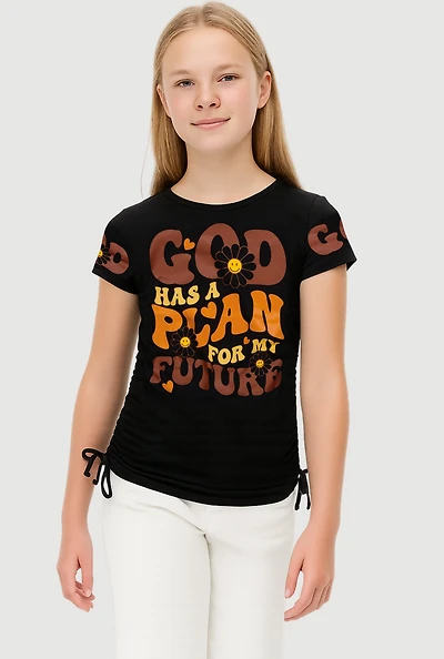 Girls God Has A Plan Graphic T-Shirt