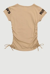 Girls I Like Big Bows Crew Neck Graphic T-Shirt,