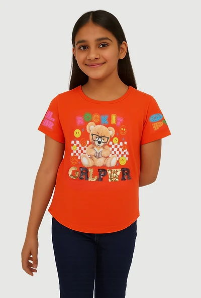 Girls Rock It Grl Pwr Sequin Graphic Tee