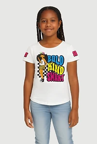 Girls Bold Kind Smart Graphic Print T-Shirt, 7-8