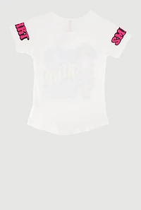 Girls Bold Kind Smart Graphic Print T-Shirt, 7-8