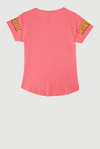 Girls Sequin Spoil Me Im Worth It Graphic Tee, Pink, Size 7-8