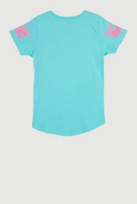 Girls Sequin Spoil Me Graphic Crew Neck T-Shirt, 14-16