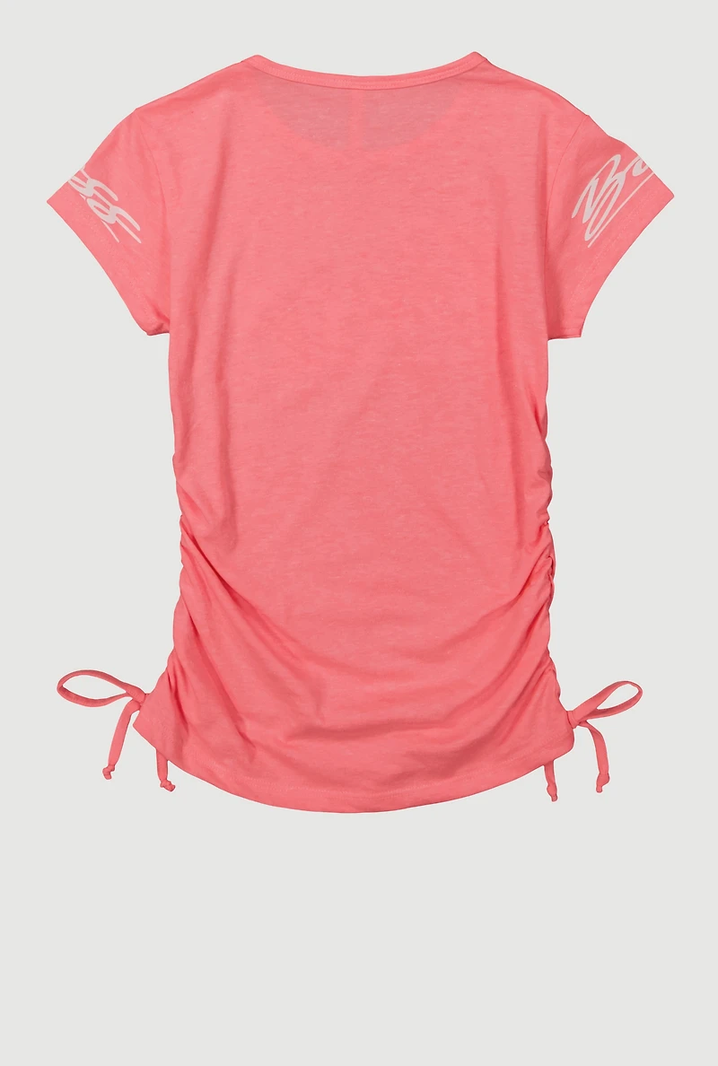 Girls Boss Definition Graphic Tee, Pink, Size 7-8