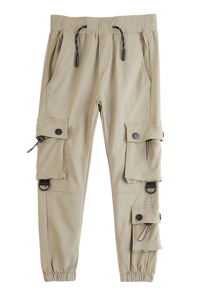 Little Boys Toggle Cargo Pocket Joggers, Khaki, Size 7