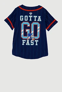 Little Boys Sonic Gotta Go Fast Graphic Baseball Jersey
