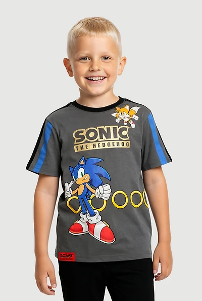 Little Boys Color Blocked Sonic The Hedgehog Graphic Tee