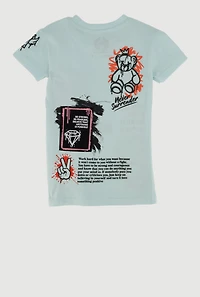 Little Boys Dream It Then Make It Happen Graphic Tee, Blue, Size 4