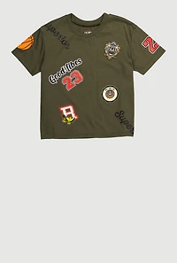Little Boys Good Vibes 23 Graphic T-Shirt, Green, Size 4
