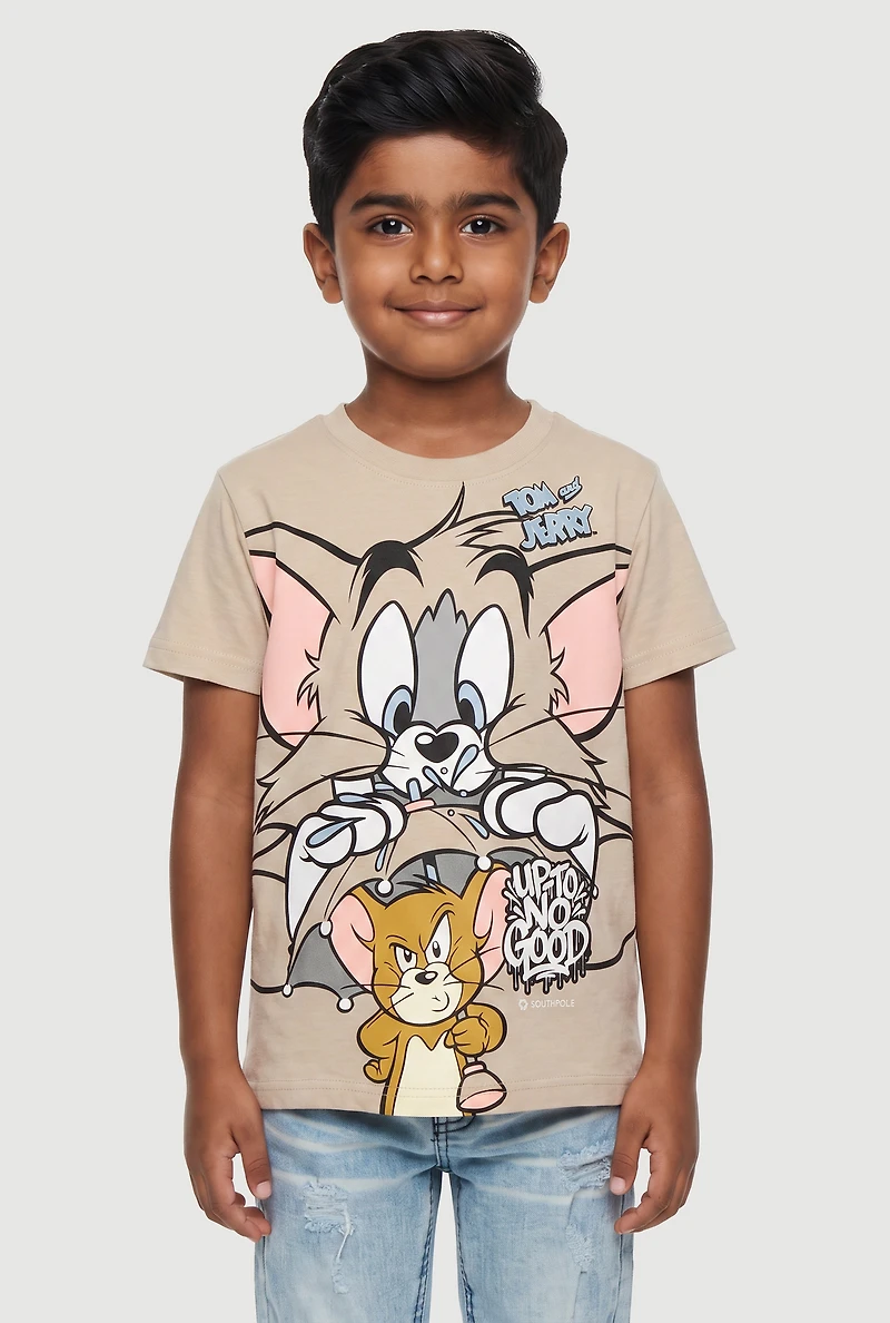 Little Boys Tom and Jerry Up to No Good T-Shirt