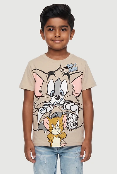 Little Boys Tom and Jerry Up to No Good T-Shirt