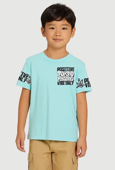 Little Boys Positive Tokyo Racing Graphic Tee, Blue, Size 7