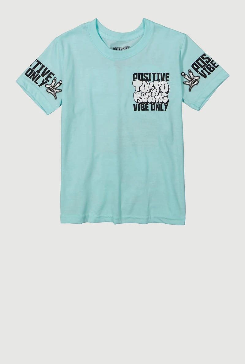 Little Boys Positive Tokyo Racing Graphic Tee, Blue, Size 7
