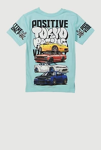 Little Boys Positive Tokyo Racing Graphic Tee, Blue, Size 7