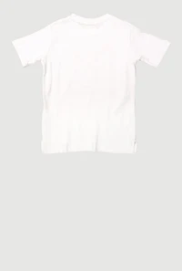 Little Boys Get It Done Rhinestone Graphic Short Sleeve Tee, White, Size 7