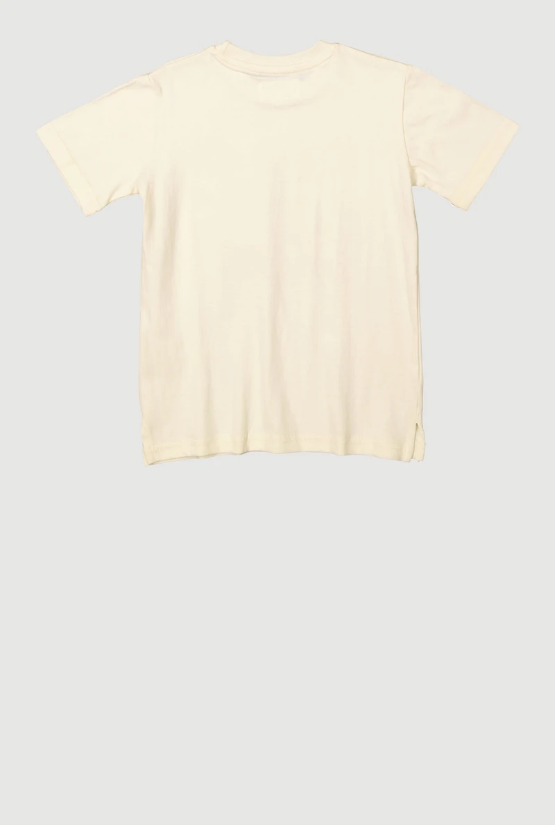 Little Boys Get It Done Rhinestone Graphic Tee, Beige, Size 7