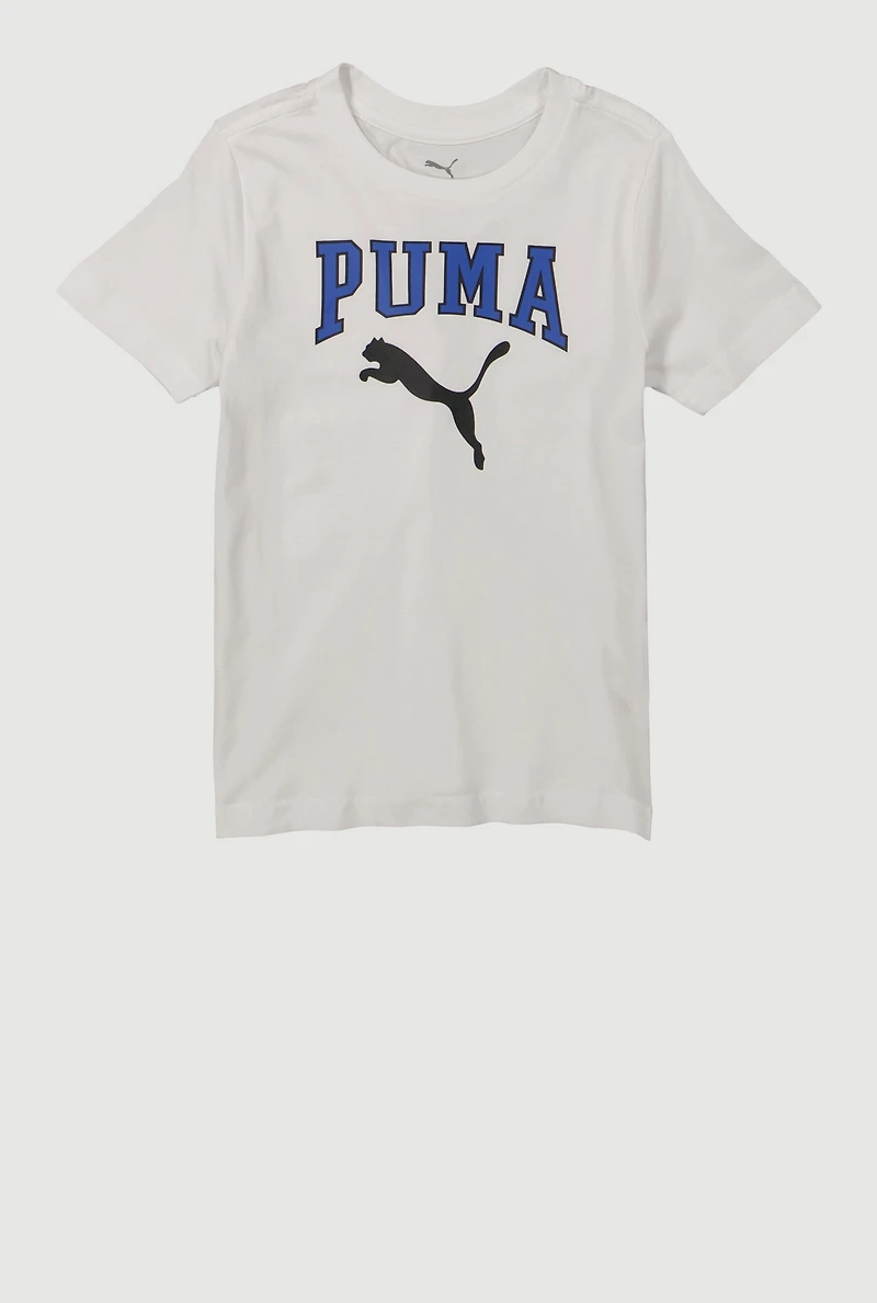 Little Boys Logo Graphic Crew Neck Short Sleeve T-Shirt