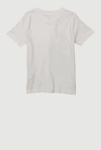 Little Boys Logo Graphic Crew Neck Short Sleeve T-Shirt, White,
