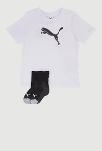 Little Boys Puma Graphic Tee and Socks Set