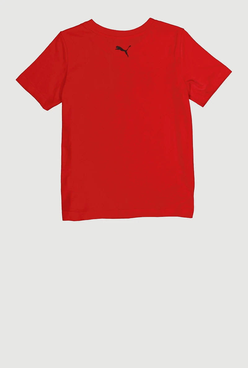 Little Boys Puma Graphic Tee with Color Block Socks