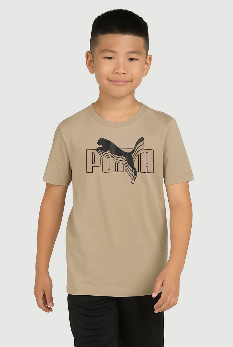 Little Boys Puma Drop Shadow Graphic Tee and Socks
