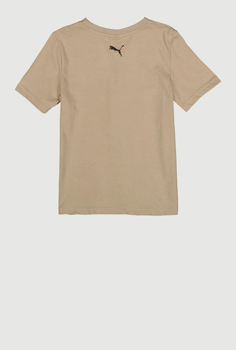 Little Boys Puma Drop Shadow Graphic Tee and Socks