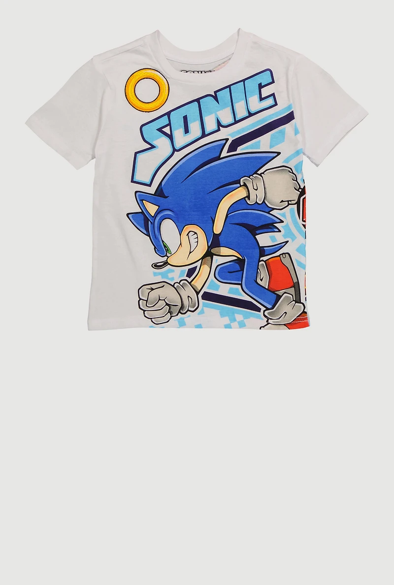 Boys Hedgehog Graphic Tee, White, Size 8