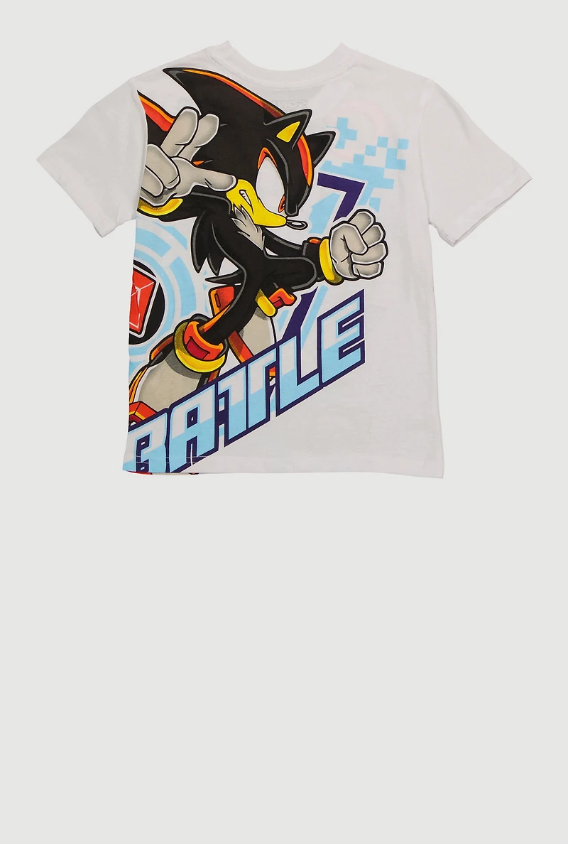 Boys Hedgehog Graphic Tee, White, Size 8