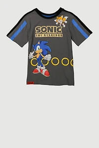 Boys Color Blocked Sonic The Hedgehog Graphic Tee