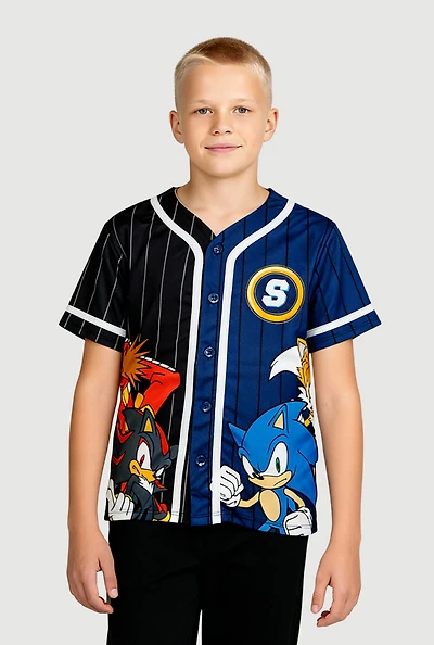 Boys Shadow and Sonic Baseball Jersey