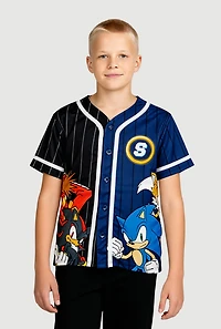 Boys Shadow and Sonic Baseball Jersey